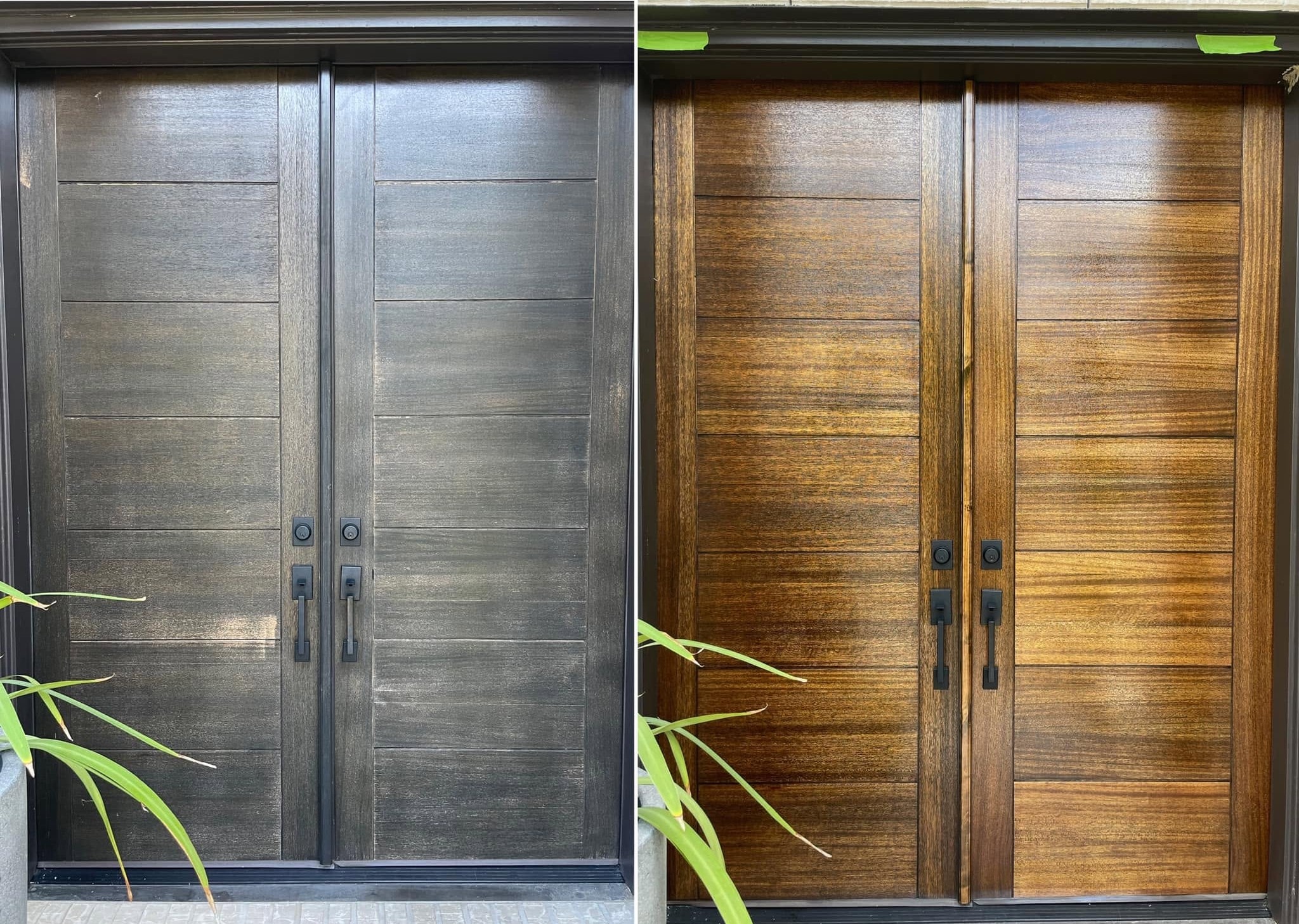 Modern Double Doors — Before & After
