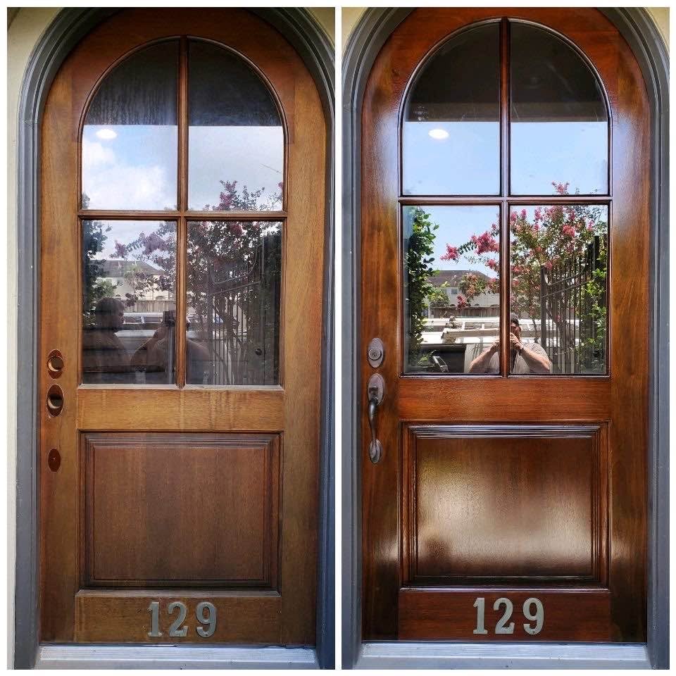 Arched Single Door — Before & After
