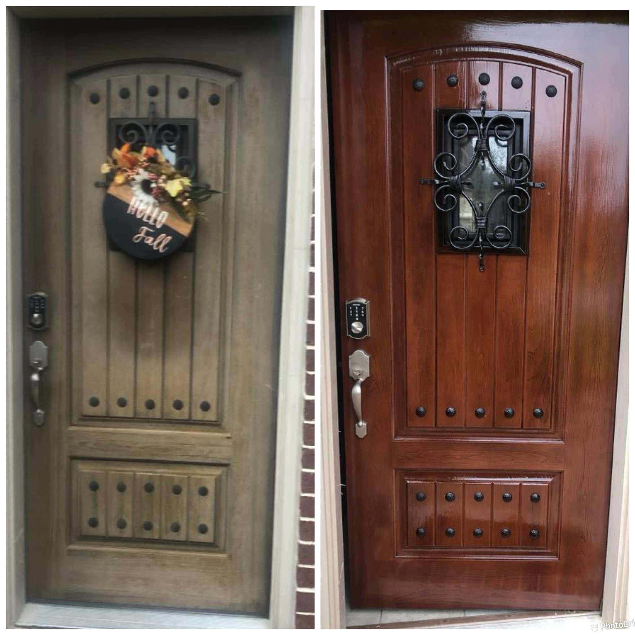 Rustic Single Door with Iron Speakeasy — Before & After