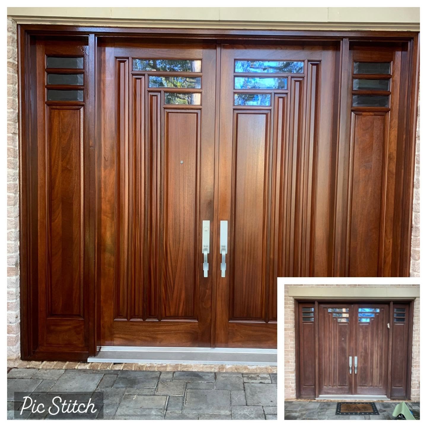 Grand Double Doors with Side-Lites — Before & After