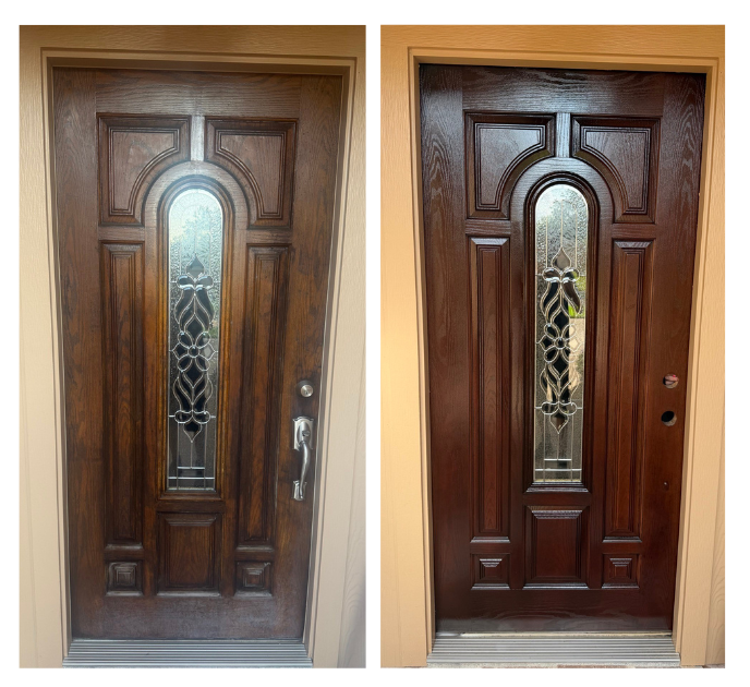Fiberglass Door — Before & After